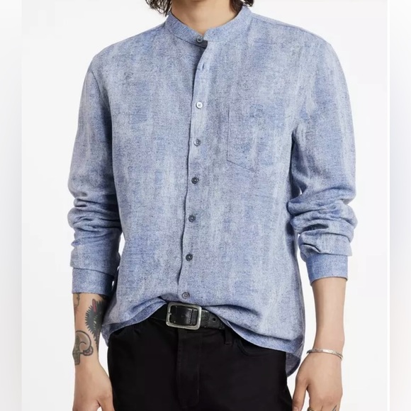 Men’s John Varvatos Blue Button Down Shirt - Picture 6 of 6